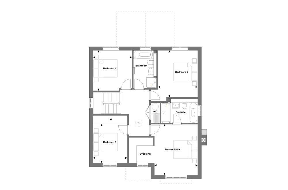 Oaklands Chase Floorplan Plot 1 First Floor