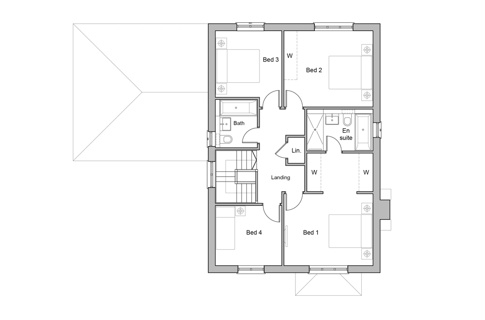 Hundred Acre Lane Floorplan Plot 2 First Floor