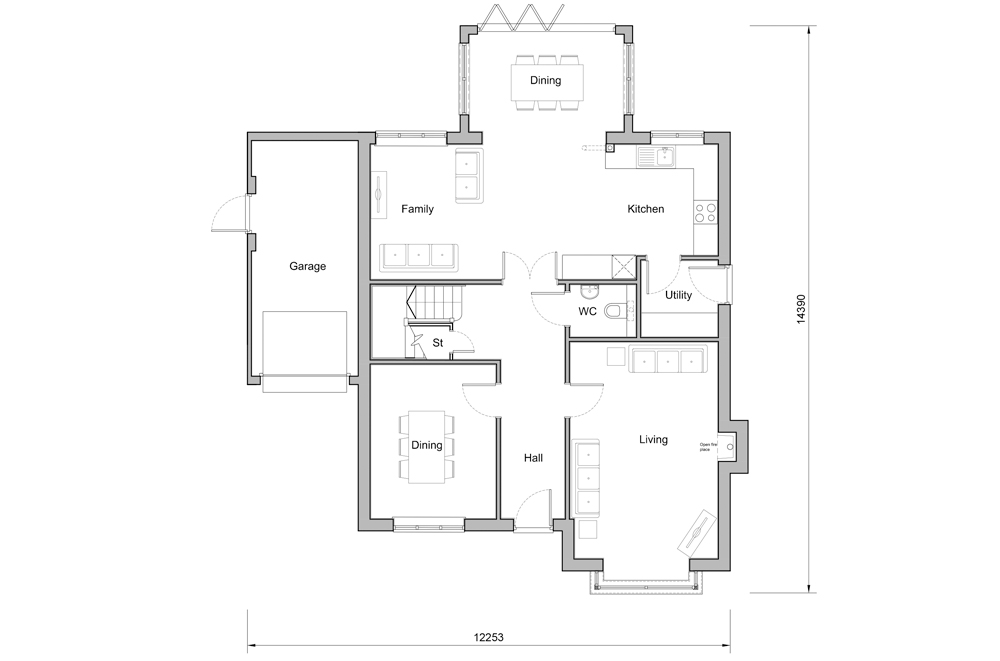 North Heath Lane Floorplan Plot 1 Ground Floor