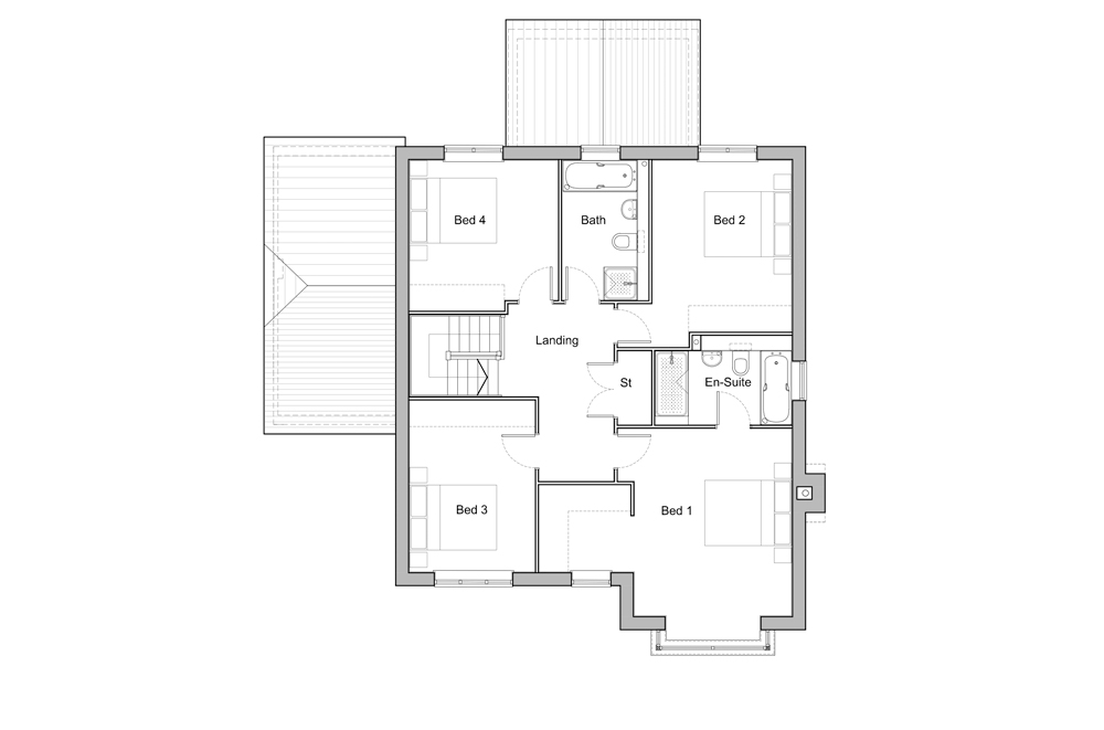 North Heath Lane Floorplan Plot 1 First Floor