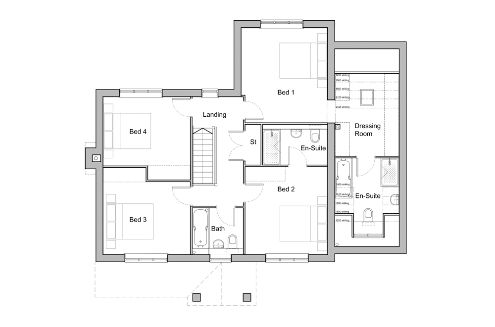 North Heath Lane Floorplan Plot 2 First Floor