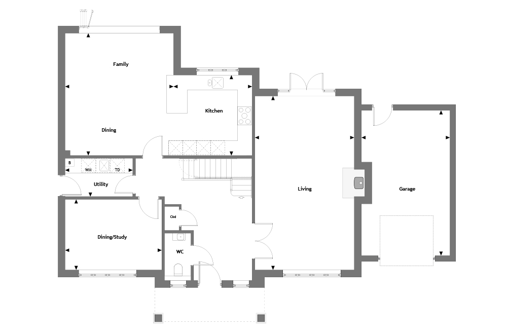 Swallows Gate plot 9 ground floor