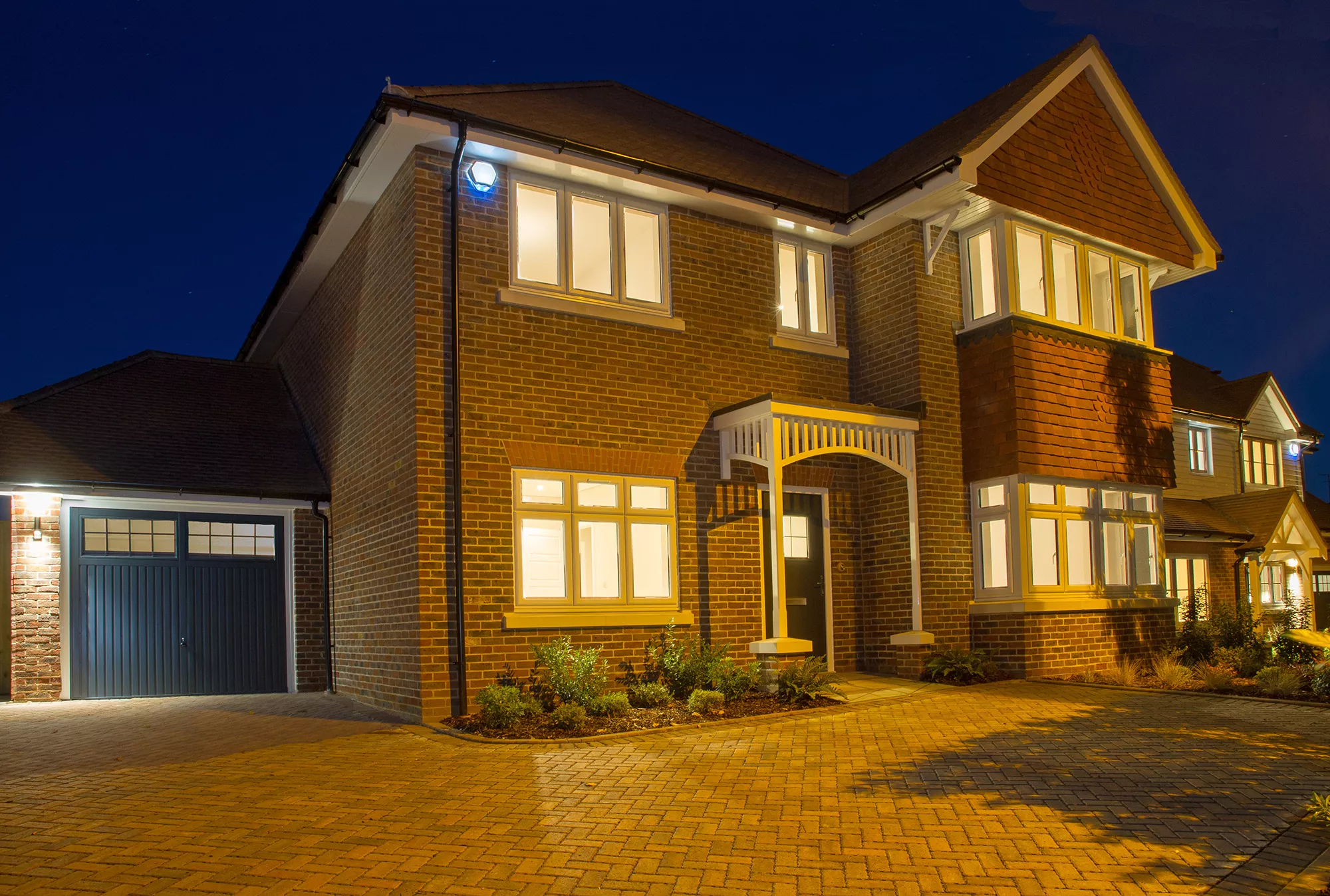 Boughtonwood Homes North Heath Lane property by night